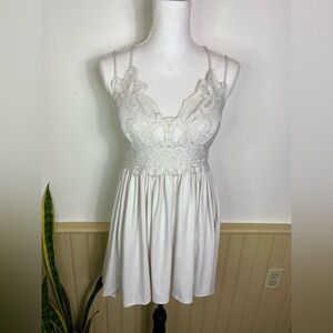 Zenana Lace Y2K Babydoll Tank Top XL Fairycore Bridal Angel Ballet Honeymoon